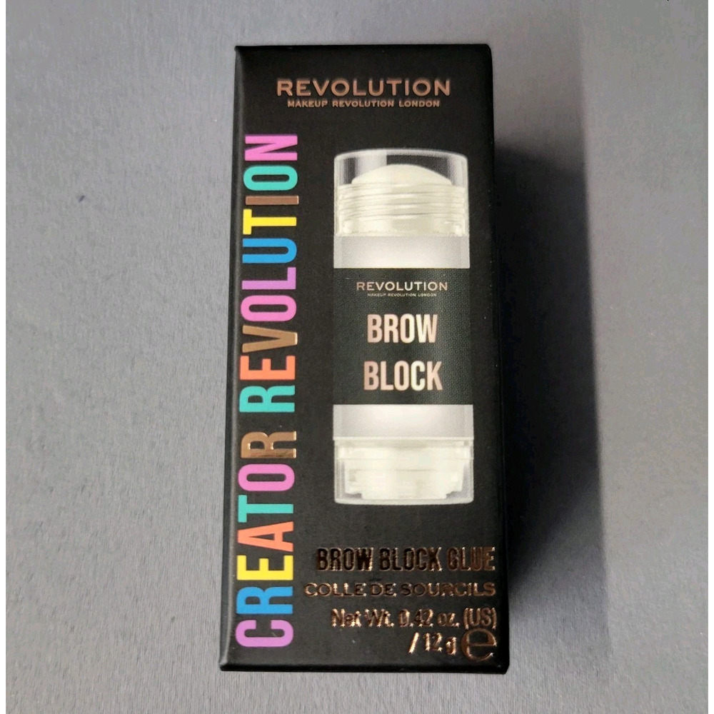 Revolution Creator Brow Block Glue 0.42 oz 12 g PETA Vegan Eyebrow Hold Styling‎